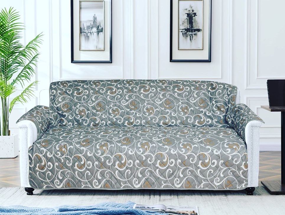 COTTON PRINTED SOFA RUNNER - SOFA COAT
