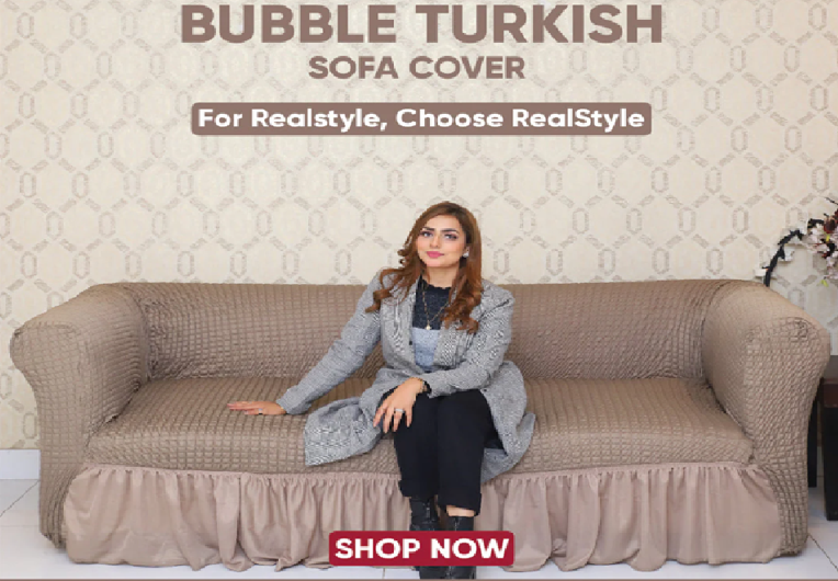 RUFFELED SUR SUCKER TURKISH SOFA COVER