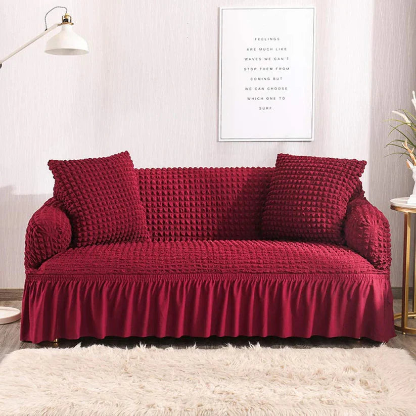 RUFFELED SUR SUCKER TURKISH SOFA COVER