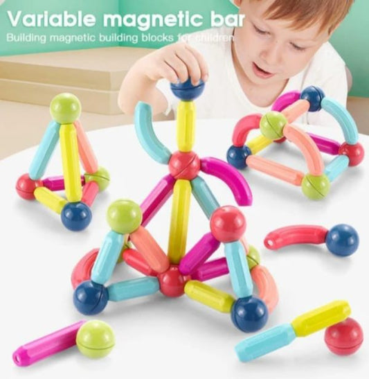 42pcs Magnetic Toys Building Blocks Set – Stem Magnet Balls And Rods Construction Kit For Kids