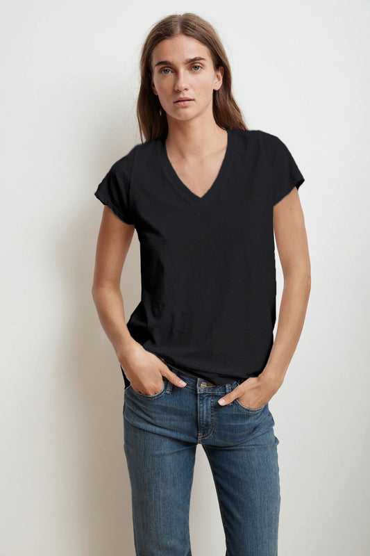 Ladies V-Neck Short Sleeve Vest