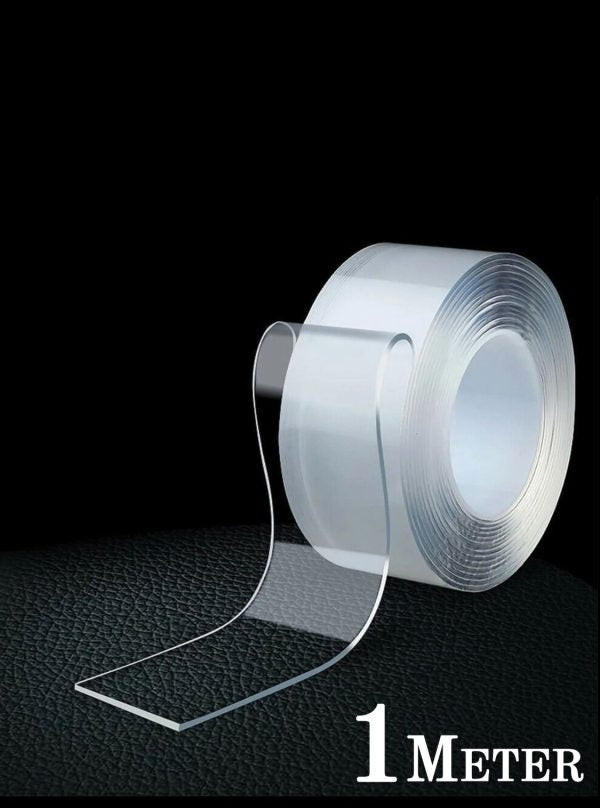 Nano Double-sided Tape (1 Meters) – Washable, Reusable, And Strong Adhesive For Multi-purpose Use